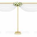 10x20FT Heavy Duty Backdrop Stand, Adjustable Pipe and Drape Backdrop Frame for Weddings, Parties & Photography, Metal Background Support Stand for Drapes, Balloons and Event Decorations (Gold)