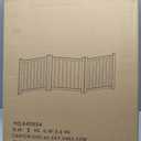 YOCAN Non-Painted Wooden Freestanding Dog Gates for The House,Doorways, Stairs,Wood Dog Fences Indoor Pet Gate,Step Over Fence-3 Panels L:69" H:16.9"