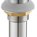 BWE Chrome Pop Up Sink Drain Fits Bathroom Standard Sink Hole 1-1/2" to 1-3/4"Bathroom Faucet Vessel Vanity Sink Drain Stopper Without Overflow