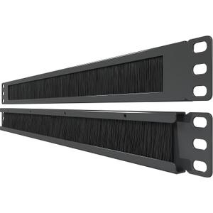 1U Brush Panel (2 Pack) 19 inch Rackmount Strip Cable Management Spacer for Network Server Rack Cabinet Enclosure - High Density Filler (Increased Airflow - Decreased Dust Accumulation) Tupavco TP1710