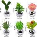 Kohlrabi 6 Pcs Upgraded Car Succulent Air Fresheners Clips, Air Vent Clips, Disco Ball Car Accessory Interior Decor for Men Women Teens (1 Count (Pack of 6))