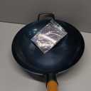 YOSUKATA 13.5 Blue Carbon Steel Wok Pan  Pre-Seasoned Flat Bottom Wok Compatible with open fire, gas, electric, ceramic, induction cooktops -Traditional Chinese Pan for Stir Fry, BBQ, Grill, Camping