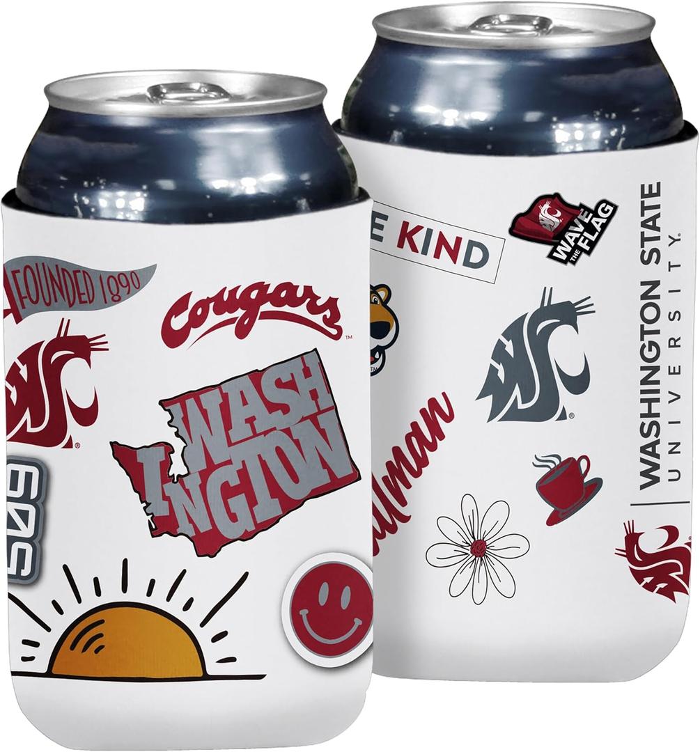7 x Washington State Cougars Insulated Native Can Sleeve