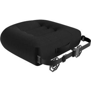 Car Booster Seat Cushion, Chair Cushions, Comfort Seat Cushion Pillow for Office Chair/Car Seat, Butt, Tailbone, Back, Coccyx, Short People Adult Booster Chair Cushions Relief Pad (Solid Black Regular)