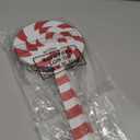 Huwena 6 Pcs 16'' Large Christmas Candy Ornaments Christmas Lollipop Ornament Double Sided Printing Peppermint Xmas Ornament Decorative Hanging Ornament Pendant for Xmas (Red, White,Wood)