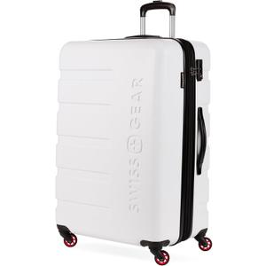SwissGear 7366 Hardside Expandable Luggage with Spinner Wheels, White, Checked-Large 27-Inch