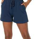 Amazon Essentials Women's Studio Terry Romper (Navy,Small)