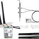 AX210 WiFi 6E WiFi Card M.2 NGFF Mini Desktop kit Adapter 6GHz BT5.2 Wireless 802.11ax 5400Mbps 2.4Ghz 5Ghz Support OFDMA MU-MIMO AX210NGW Gigabit Network Card