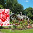 2 x Valentine's Day Garden Flag 12x18 Inch House Flag Yard Seasonal Flags for Your Love Decoration Flags