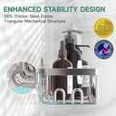 Veken Shower Caddy 6-Pack, Advanced Rustproof Design, No Drilling Adhesive Shelves, Rack with Soap Holder, Large Capacity Bathroom Organizers and Storage, Wall-Mounted Kitchen & Home Decor, Silver