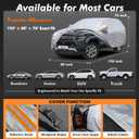 Car Cover Waterproof All-Weather,Heavy-Duty Outdoor Full Exterior Automobiles SUV(Length 191-201 inch) with Windshield Sun Shade Universal Fit Ford Explorer,Toyota Highlander,Durango etc