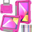 Case for TCL Tab 8V/Tab 8 LE/Tab 8 Plus/Tab 8 WiFi/Tab 8 SE (9137W, 9132X, 9138S, 6048E, 91232X1) - Lightweight Protective EVA Kids Kickstand Cover Case + 1 Stylus (Pink)
