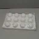 OCPO KITCHEN Orange Silicone Mold for Baking Mousse Cake, Candy, Chocolate, French Fruit Dessert, Pastry, Cupcake, Ice Cream, Pudding, Cake Decoration Mold, 3D Orange Shape (12-Cavity)