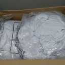 60 Pcs White Spandex Chair Covers with Skirt for Dining Wedding