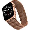 WITHit Rose Gold-Tone Stainless Steel Mesh Band designed for Apple Watch 42mm (Series 10) & 38/40/41mm - Rose Gold