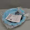 Jvgoo Heated Bird Bath for Outside Winter, Powerful 100W Thermostat Control Heated Bird Baths for Outdoors with 3 Metal Extension Screws, Heated Birdbath Water Heater for Garden Yard Patio Lawn(Blue)