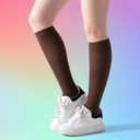 Seamless Moderate Compression Socks for Women & Men 15-20 mmHg - Knee High Support for Circulation, Fatigue Relief, Small-Medium