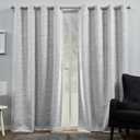 Exclusive Home Burke 100% Blackout Grommet Top Curtain Panel Pair, 52"x108", Dark Grey, Set of 2