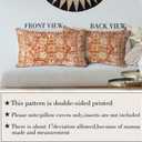 Boho Throw Pillow Covers 12x20 inch Set of 2,Boho Vintage Carpet Pattern Antique Ethnic Decor Double Sided Pattern Cushion Cover Soft Pillow Case Living Sofa Room Bed Square Pillow Cover