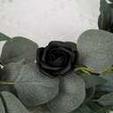 Stemless Rose Artificial Flower Heads, 200Pcs Black 1.97in Foam Roses for DIY Craft Wedding & Baby Shower Decoration