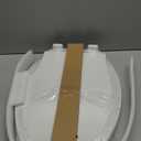 Hibbent Elongated Toilet Seat with Oval Cover, Soft Close Toilet Seat, Easy to Install,Never Loosen Hinge to Prevent Shifting, Non-slip Seat Bumpers and Easily Cleaning(White)