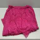 Adrianna Papell Women's Beaded Short Cape Sleeve Dress (6, Hot Orchid)