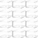 Juexica 12 Pcs Clear Acrylic Plastic Small Acrylic Box with Lid Decorative Storage Box Jewelry Display Mini Clear Container for Home Candy Pill Tiny Jewelry(Square,3.94 x 3.94 x 2.36")