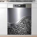 Dishwasher Magnet Sticker Cover Panel Decal Refrigerator Magnetic Sticker Decorative for Kitchen Decoration,Fridge Door Cover,Home Appliances Decor Stickers 23"x26" (Wave)