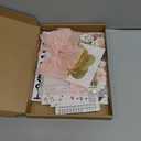 MotiMind 46 Pcs DIY Graduation Cap Decorations Kit Included Paper Flowers, 3D Butterfly Stickers, Rhinestone, Letter, Pearl Stickers, Mesh Ribbon Bow for DIY Grad Cap Decor(Pink)