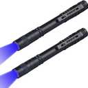 2 x Blue Light Penlight Pen Type Flashlight One Mode Blue Light LED Torch for Camping Hiking Fishing Hunting Animal Protecting Night Vision