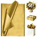 Luckonway 40 Sheets 20x20 Inch Premium Gold Metallic Tissue Paper for Gift Bags – Bulk Gift Wrapping Paper for Christmas, Weddings, Parties & Art Crafts (Gold)