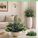 CulaLuva 130 Pcs Bulk Mixed Faux Greenery Stems | 5 Types Artificial Eucalyptus Branches, for Flower Arrangements/ Wedding Bouquets/ Vase Centerpieces and Home Decor