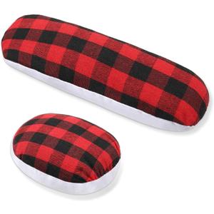 2Pack Tailors Ham and Seam Roll Set, Premium Tailor Ham Pressing Tool for Ironing, Sawdust Solid Sewing Hams for Sleeve, Collar, Curved Seam