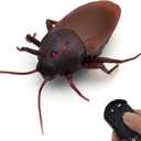 Tipmant RC Cockroach Toy Remote Control Roach Insect Realistic Simulation Electric Electronic Animal for Cat Toddler Kids Birthday Gifts Includes Screwdriver Battery, 1.4 inches