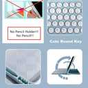 Kindle Fire HD 10 Keyboard Case 2021: Detachable Round Keys Folio Case for Women & Kids (Teal)