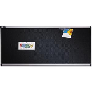 Quartet Prestige Black Embossed Foam Bulletin Board