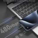 USB C Cable,3 Pack 10FT USB C to USB C 60W Fast Charging Cable, Nylon Braided Type C Charger Cable for iPhone 17/16/15/iPad MacBook Galaxy Support Car Play and More-Black White