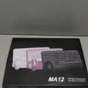 Wireless Keyboard and Mouse Combo  Ergonomic Wave Key, Built-in Leather Soft Palm Rest, 2.4G Full Size, 8 Hotkeys, 6-Button Mouse with 4-Level DPI, Dual USB-A/USB-C, Windows & macOS Compatible