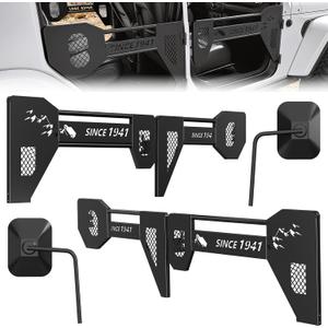 HOCHO Fit for Jeep Half Doors with Mirrors DOT Certified, Upgraded Seamless Locks No Shaking&Noise Half Doors Fit for 2018-2026 Jeep Wrangler JL Accessories & 2020-2026 Jeep Gladiator Accessories
