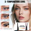 Heated Eyelash Curlers - 2 in 1 Clip- Type Heated lash Curler Best Seller Electric Eyelash Curler LED Display 3 Temp Settings for Makeup Tools USB Rechargeable Natural Curling 24H Long Lasting QI1