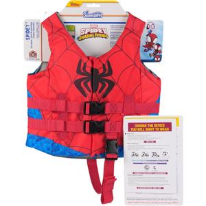 SwimWays Marvel Swim Trainer Life Jacket, US Coast Guard Approved Life Vest Kids Swim Vest, Pool Floats & Life Jackets for Kids 33-55 lbs, Spidey