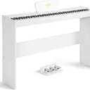 AiJoy 88-Key Digital Piano, Semi-Weighted Keyboard for Beginners, Compact Home Electric Piano with Minimalist Design, Elegant Style for Home Use, Size: ADP10-M--W