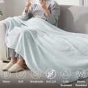 Hansleep Fleece Ice Blue Throw Blanket, Super Soft Flannel Fuzzy Plush Cozy Blanket for All Seasons, Ice Blue, Throw 50x60 Inches