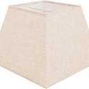 Beige Lamp Shade, 8''x8 '' Top 13''x13 '' Bottom 10'' Height, Square Lampshade Replacement Lamp Shade Natural Linen Hand Crafted for Table Lamps Floor Lamps Pendant Light, Assembly Required