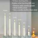 6 PK 10" Classic Taper Candles, Ivory, 7-8 Hours Long Burning, Unscented Tall Candlesticks
