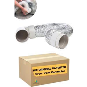 STV-M Space-Saving Dryer Vent  Airtight Seal, Durable Build, Complete Duct Connection Kit  Designed for Tight Spaces by Ziggurat