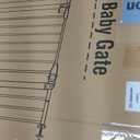 keny 36" Extra Tall Baby Gate for Stairs, 29"-42.5" Wide Auto Close Dog Gate, Pressure Mounted Easy Walk Through Pet Gate for Doorways, Durable Safety Stair Gate, White