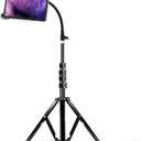 elitehood Floor iPad Pro Stand, 70" Gooseneck Tripod for iPad Pro 12.9 13 inch, Air 13 11, Heavy Duty Metal Tablet Tripod Stand Holder for More 9.5-14.5 inch Large Tablets