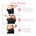 AZMED Maternity Belt Back Support - Adjustable Abdominal Binder for Pregnancy - Belly Band for Pelvic, Waist & Lower Back Comfort - Fits Up to 46 Inches - Black