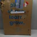 ECR4Kids Open Front Desk with Metal Storage Book Box, Adjustable, Classroom Furniture, Maple/Black